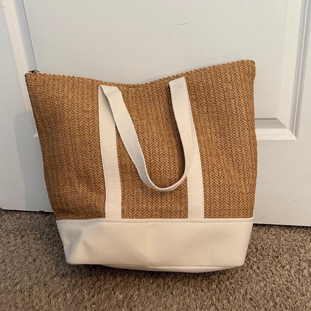 Show Me Your MuMu Tan and Cream Tote